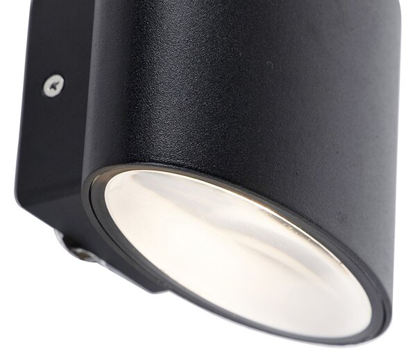 Lampada da parete per esterni moderna nera con LED IP44 - Ovum