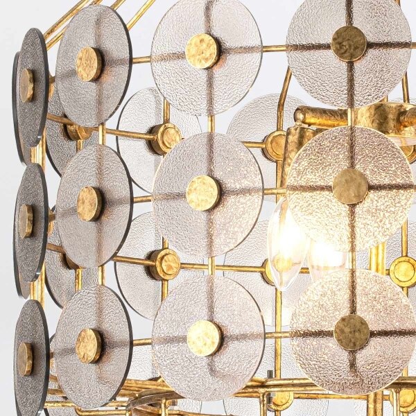 Quintiesse QN-MERIDIAN-9P-DG - Lampadario a sospensione MERIDIAN con catena 9xE14/40W/230V, finitura oro