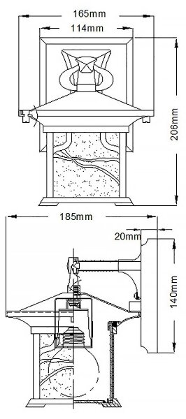 Quintiesse QN-MORRIS-S - Lampada da parete esterna MORRIS S 1xE27/60W/230V IP44 bronzo