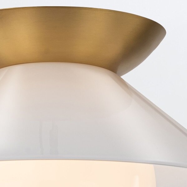 Quintiesse QN-SAUCER-FM-AB-OPAL - Plafoniera SAUCER 1xE27/40W/230V dorata