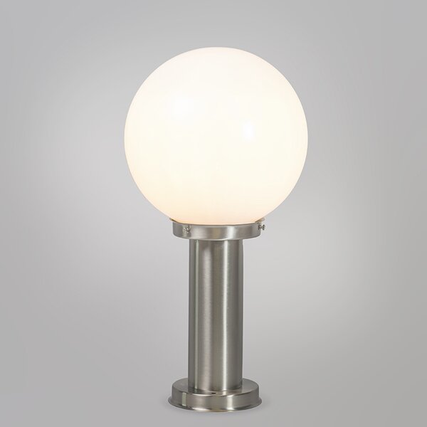 Lampada da esterno in acciaio inossidabile 50 cm - Sfera con picchetto a terra e ghiera per cavi