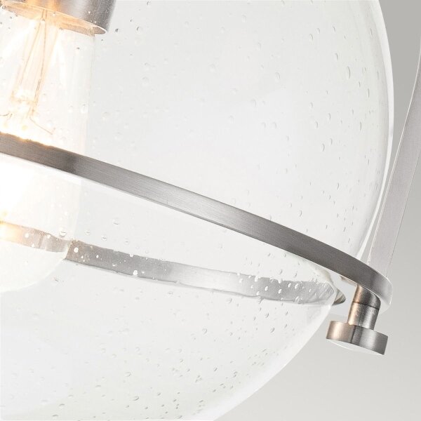 Quintiesse QN-SOMERSET-F-C-BN - Lampada da soffitto SOMERSET 1xE27/60W/230V, finitura cromo satinato