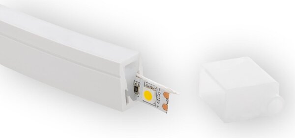 Profilo Neon SFLEX 12x20, curvatura laterale per strisce LED, grado di protezione IP20, adatto per strisce fino a 11 mm, lunghezza 5 metri