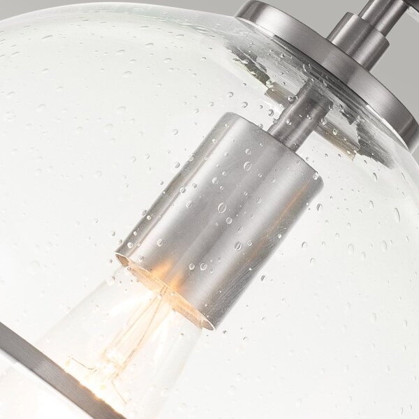 Quintiesse QN-SOMERSET-F-C-BN - Lampada da soffitto SOMERSET 1xE27/60W/230V, finitura cromo satinato