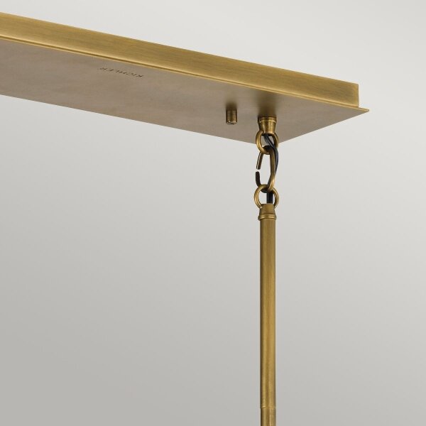 Quintiesse QN-LINARA-ISLE-BK - Lampadario con asta LINARA 5xE27/60W/230V nero/oro