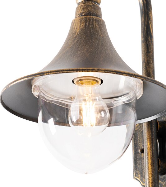 Lampada da parete per esterni classica oro antico IP44 - Daphne