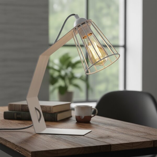 Lampada da tavolo NANDO 1xE27/15W/230V bianca