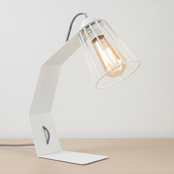 Lampada da tavolo NANDO 1xE27/15W/230V bianca