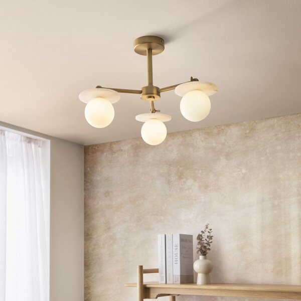 Endon 120036 - Lampadario a stelo CERCHIO 3xG9/5W/230V ottone