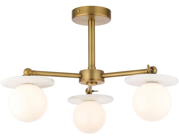 Endon 120036 - Lampadario a stelo CERCHIO 3xG9/5W/230V ottone