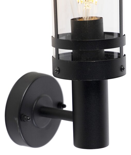 Lampada da parete per esterni moderna nera IP44 - Gleam