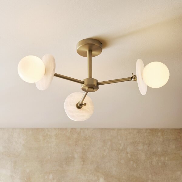 Endon 120036 - Lampadario a stelo CERCHIO 3xG9/5W/230V ottone