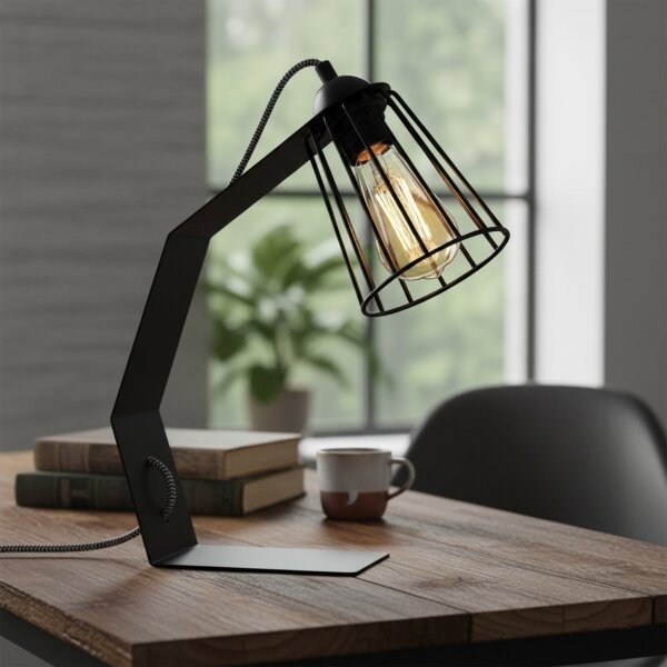 Lampada da tavolo NANDO 1xE27/15W/230V nera