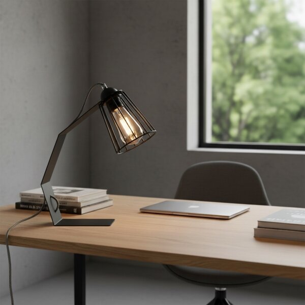 Lampada da tavolo NANDO 1xE27/15W/230V nera