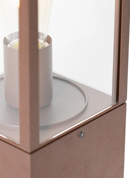 Lampada da esterno industriale in piedi marrone ruggine 40 cm IP44 - Charlois