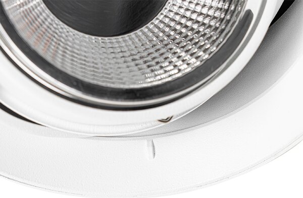 Faretto da incasso moderno bianco GU10 AR111 rotondo senza cornice - Oneon