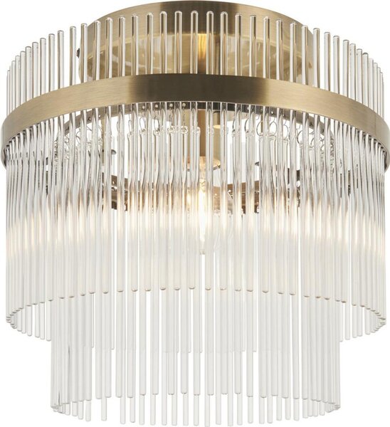 Endon 119492 - Plafoniera a montaggio superficiale MARIETTA 1xE27/10W/230V ottone/trasparente