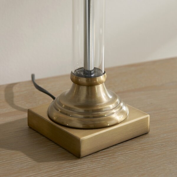 Endon 119972 - Lampada da tavolo AVEBURY 1xE27/10W/230V ottone/grigio