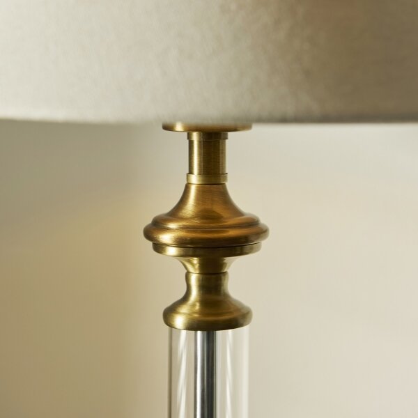 Endon 119972 - Lampada da tavolo AVEBURY 1xE27/10W/230V ottone/grigio
