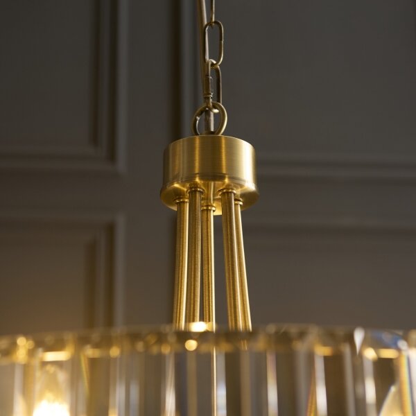 Endon 119610 - Lampadario a catena VISCONTI 5xE14/6W/230V in ottone