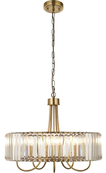 Endon 119610 - Lampadario a catena VISCONTI 5xE14/6W/230V in ottone