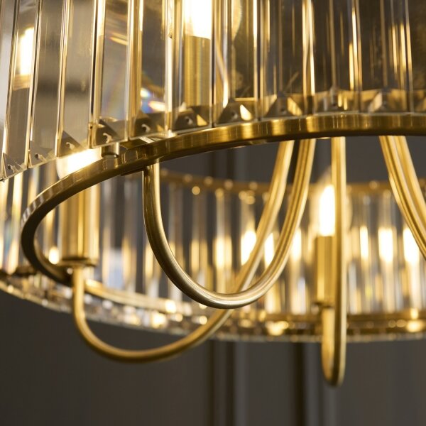 Endon 119610 - Lampadario a catena VISCONTI 5xE14/6W/230V in ottone
