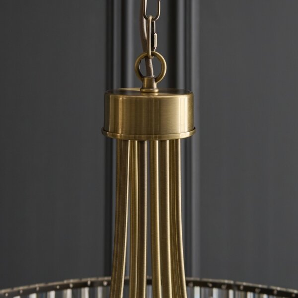 Endon 119611 - Lampadario a catena VISCONTI 8xE14/6W/230V ottone