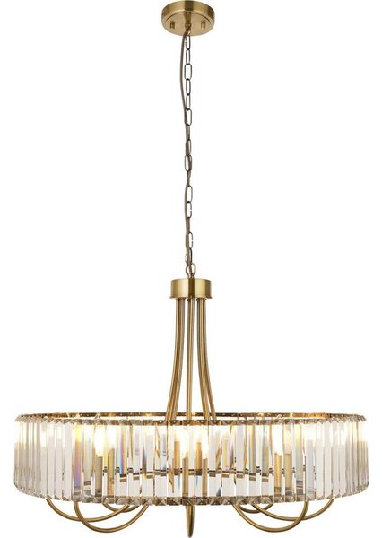 Endon 119611 - Lampadario a catena VISCONTI 8xE14/6W/230V ottone