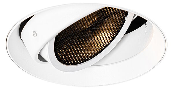 Faretto da incasso moderno bianco GU10 AR111 rotondo senza cornice - Oneon Honey