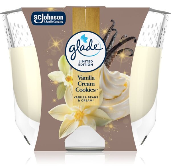 GLADE Vanilla Cream Cookies candela profumata 204 g