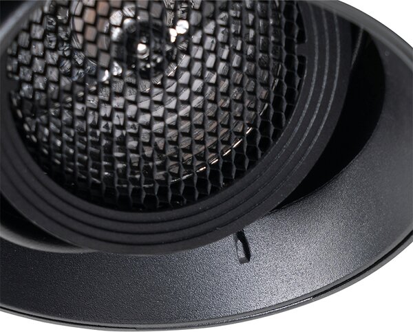 Faretto da incasso moderno nero GU10 AR70 rotondo senza cornice - Oneon Honey