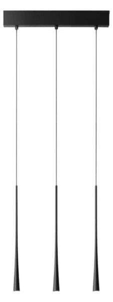 Lampadario moderno gea luce dafne s3p fda3pn led nero alluminio - Gea Luce