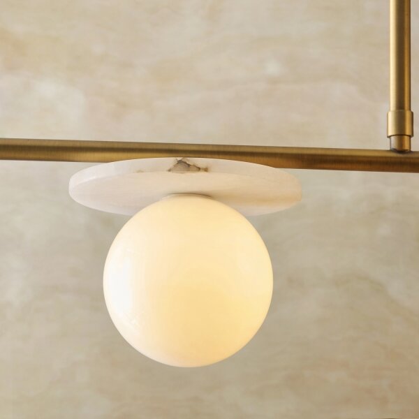 Endon 120038 - Lampadario a stelo CERCHIO 4xG9/5W/230V ottone