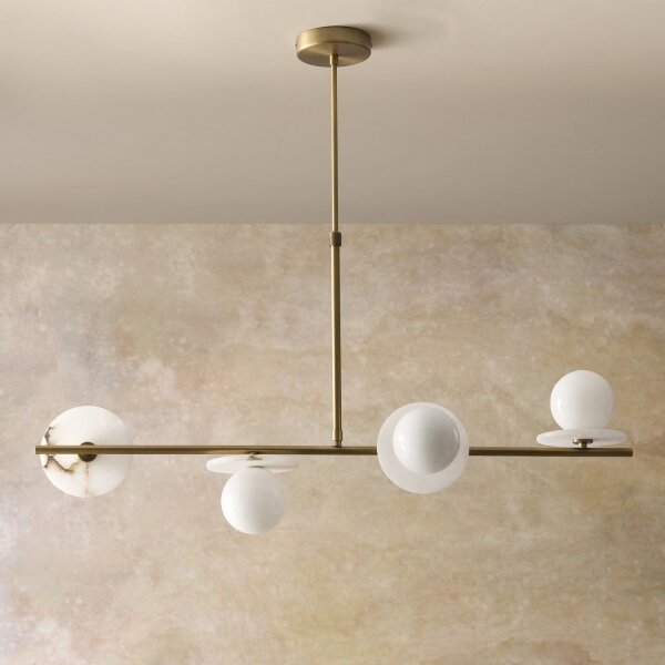 Endon 120038 - Lampadario a stelo CERCHIO 4xG9/5W/230V ottone