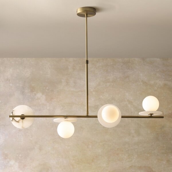 Endon 120038 - Lampadario a stelo CERCHIO 4xG9/5W/230V ottone