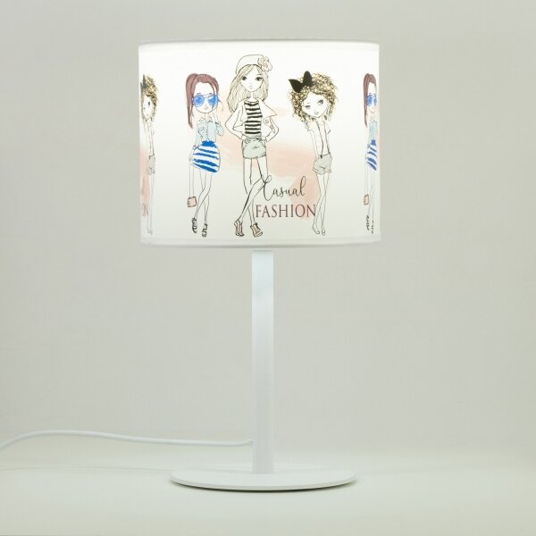 Lampada da tavolo per bambine GIRLS VIBES 1xE27/60W/230V diam. 18 cm