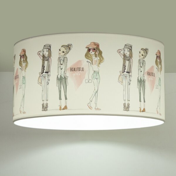 Plafoniera per cameretta GIRLS VIBES 1xE27/60W/230V diam. 40 cm per ragazze