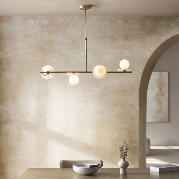 Endon 120038 - Lampadario a stelo CERCHIO 4xG9/5W/230V ottone