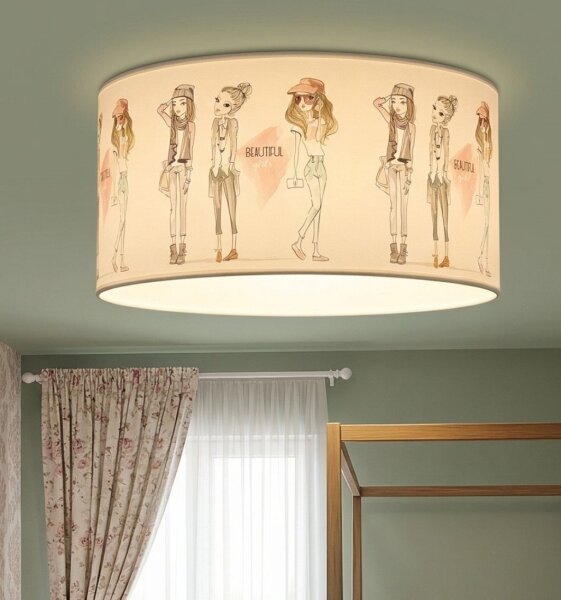 Plafoniera per cameretta GIRLS VIBES 1xE27/60W/230V diam. 40 cm per ragazze