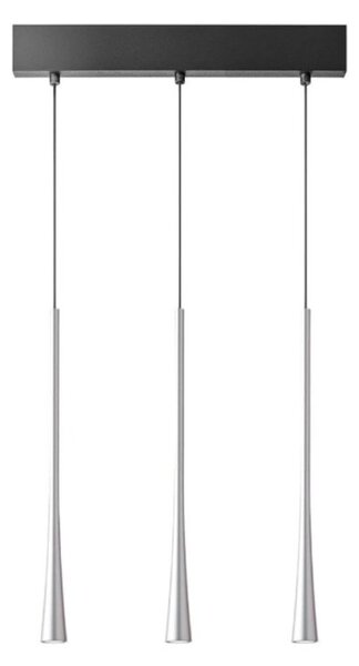 Lampadario moderno gea luce dafne s3p fda3pa led argento alluminio - Gea Luce