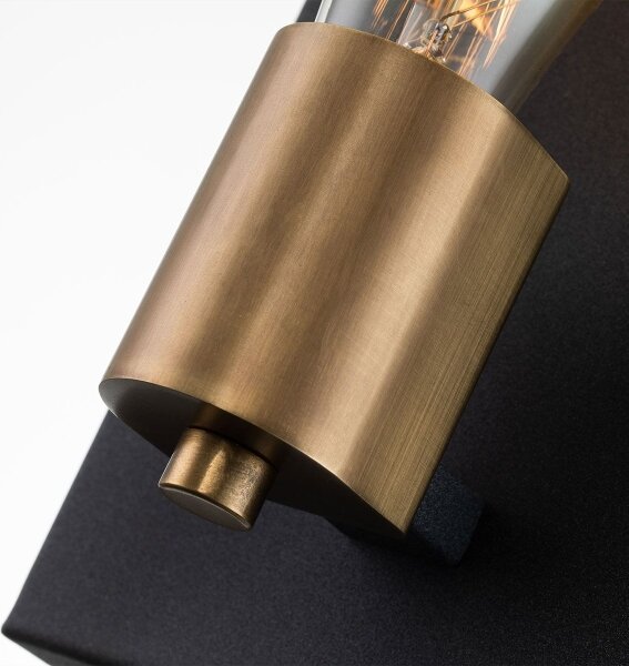 Quintiesse QN-SILAS1-DZ - Applique SILAS 1xE27/60W/230V nero/oro