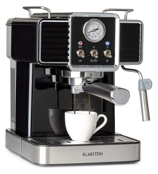 Klarstein Gusto Classico, macchina per caffè espresso, 1350 Watt, pressione 20 bar, serbatoio: 1,5 litri