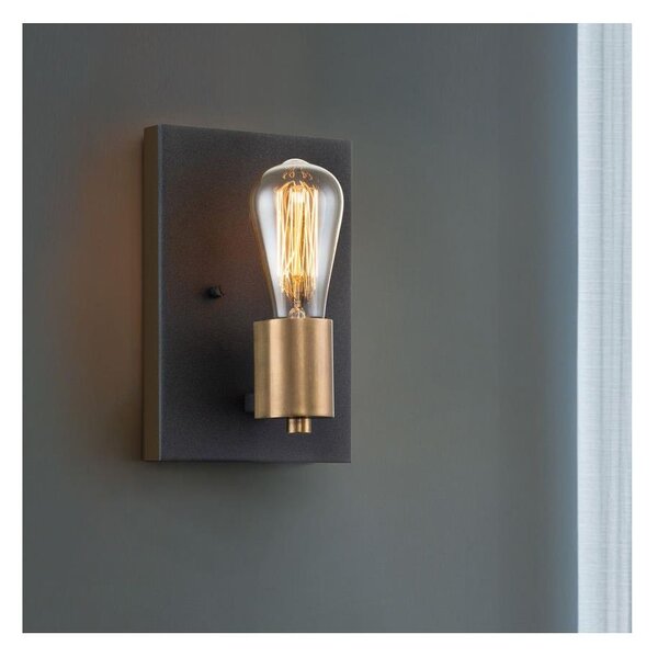 Quintiesse QN-SILAS1-DZ - Applique SILAS 1xE27/60W/230V nero/oro