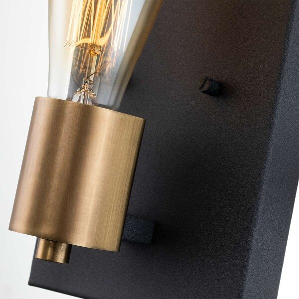 Quintiesse QN-SILAS1-DZ - Applique SILAS 1xE27/60W/230V nero/oro