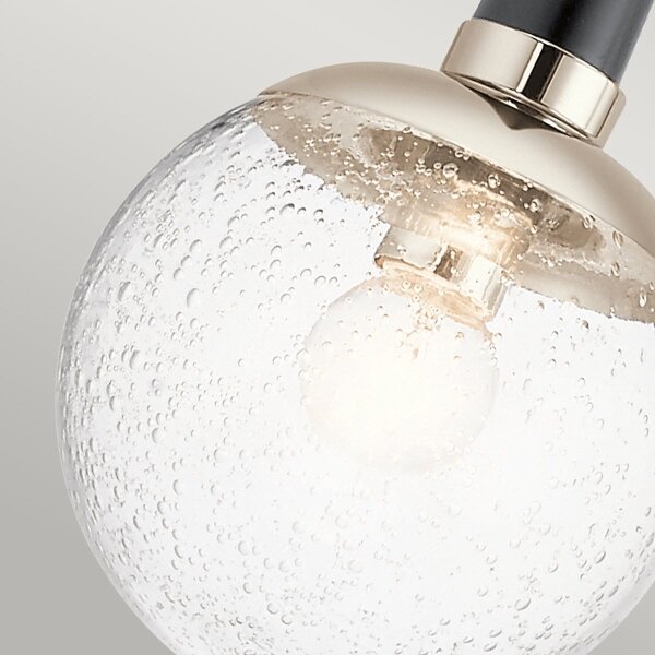 Quintiesse QN-MARILYN-MP-Lampadario su asta MARILYN 1xE27/60W/230V cromo lucido/nero