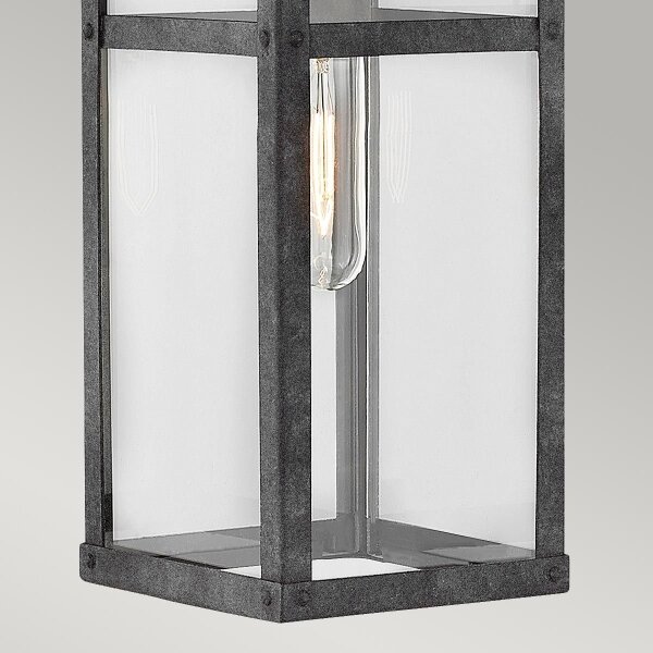 Quintiesse QN-PORTER-M-DZ - Lampada da parete esterna PORTER M 1x E27/60W/230V IP44 nero