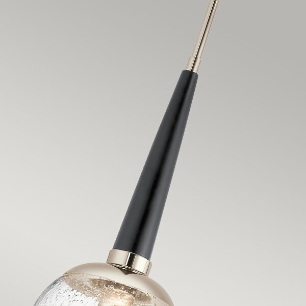 Quintiesse QN-MARILYN-MP-Lampadario su asta MARILYN 1xE27/60W/230V cromo lucido/nero