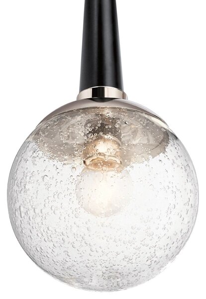 Quintiesse QN-MARILYN-MP-Lampadario su asta MARILYN 1xE27/60W/230V cromo lucido/nero