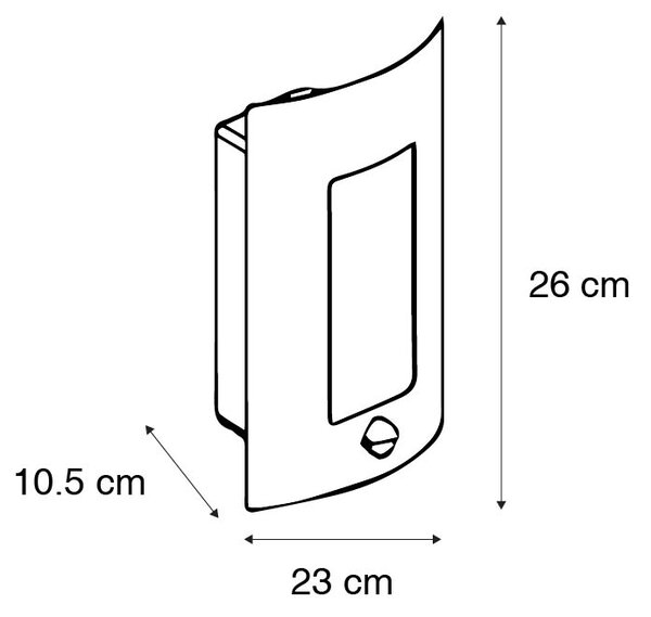 Lampada da parete per esterno antracite con sensore di movimento IP44 - Emmerald 1