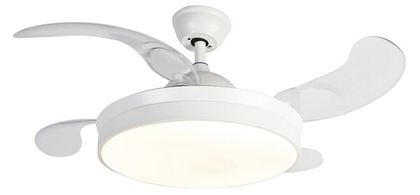 Ventilatore da soffitto bianco telecomando LED - XIRO